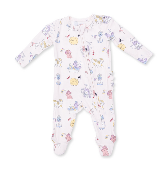 Spa Dogs - 2 Way Ruffle Back Zipper Footie