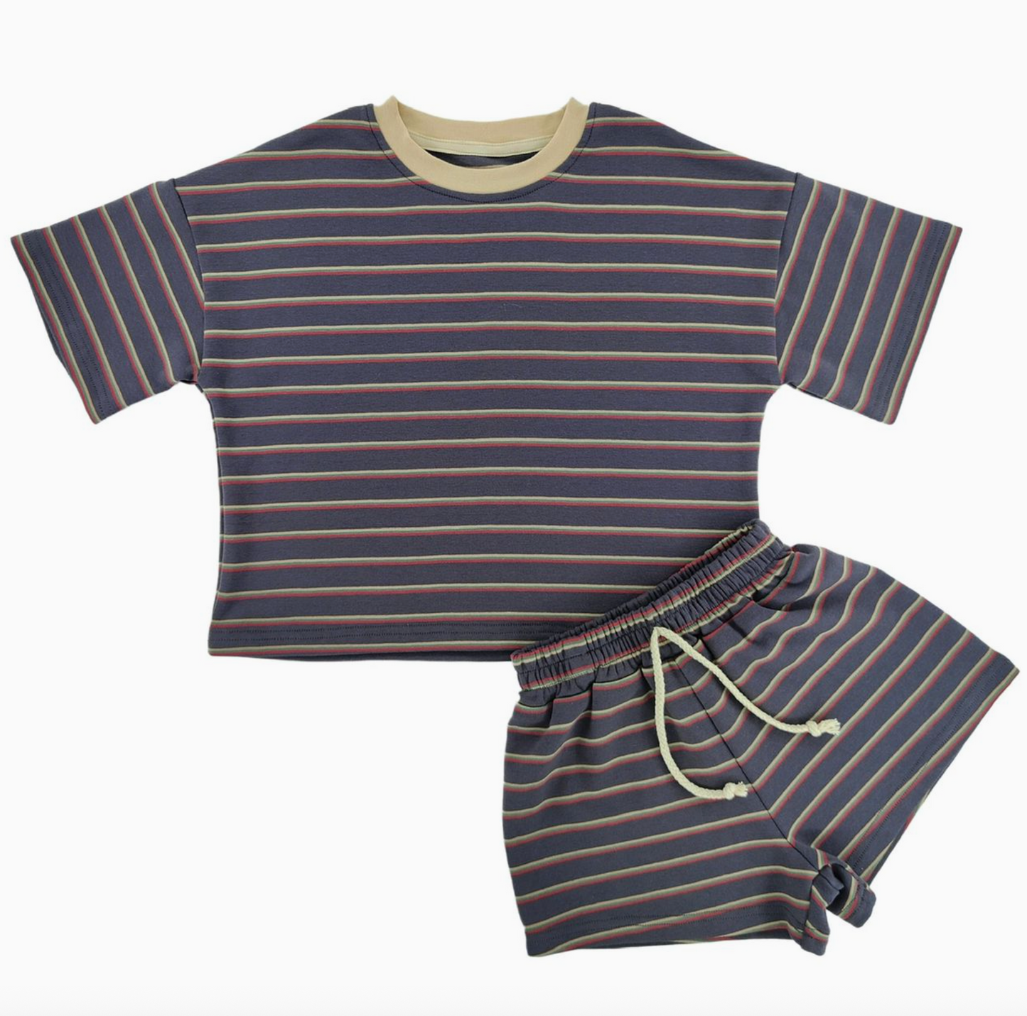 Graphite Stripe Slouchy Set