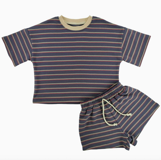Graphite Stripe Slouchy Set