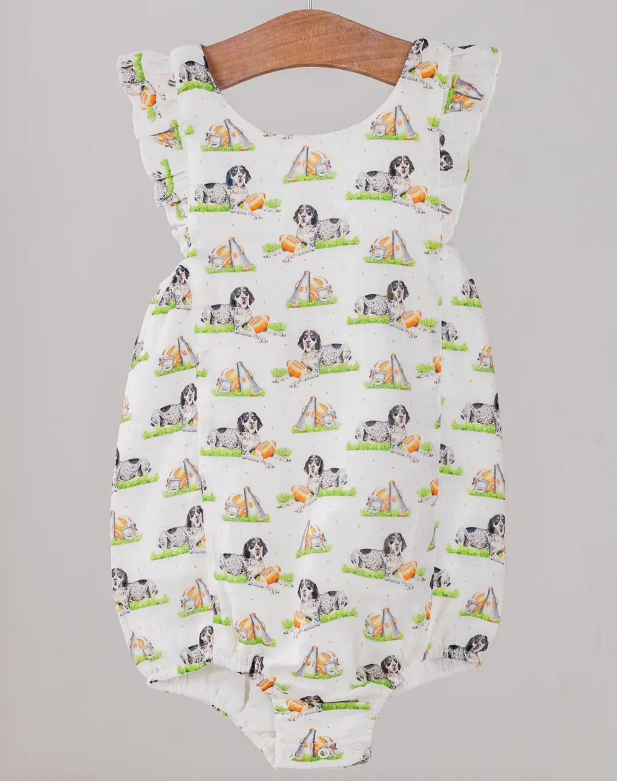 Mascot Mania in Tennessee Organic Muslin Bubble Romper