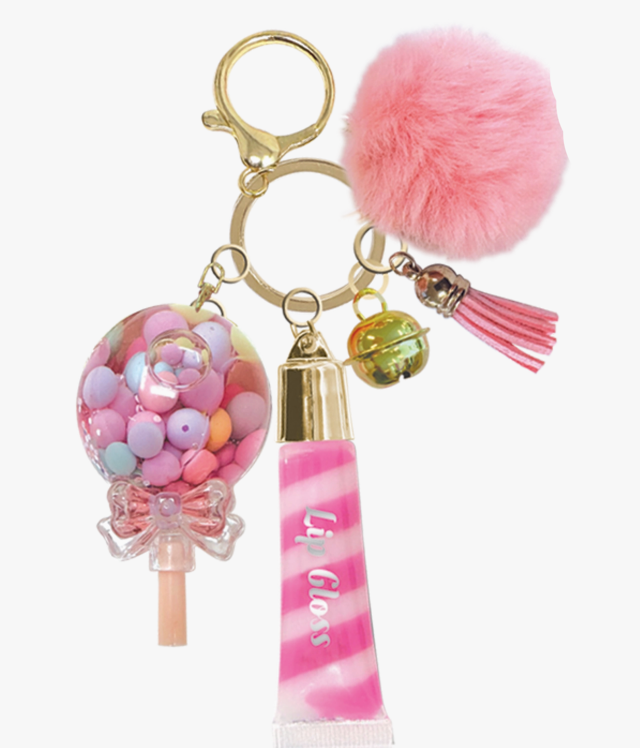 Trendy Lip Gloss with Keychain, Sweets