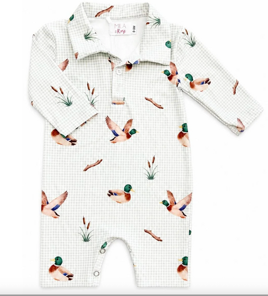 Duck Pond L/S Polo One-Piece