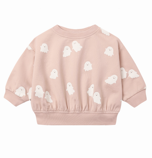 RELAXED FLEECE SWEATSHIRT SWEET GHOST