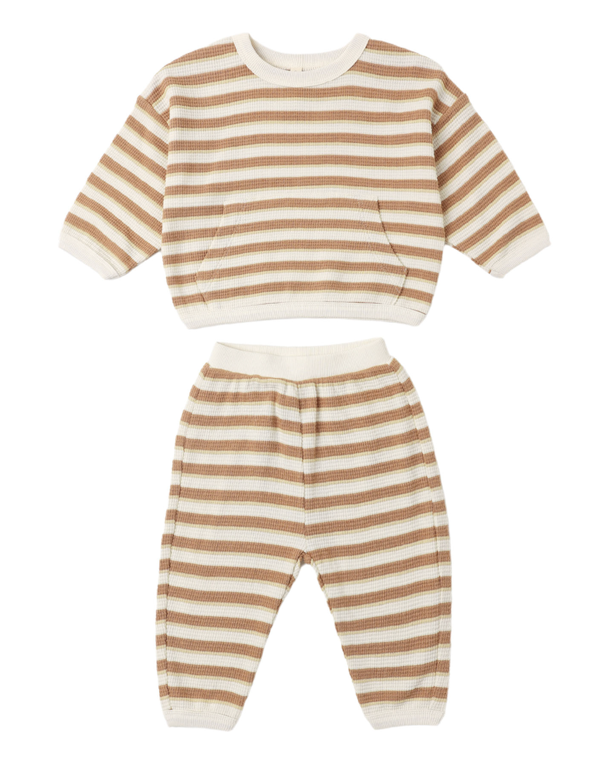 WAFFLE SLOUCH SET SPICE STRIPE