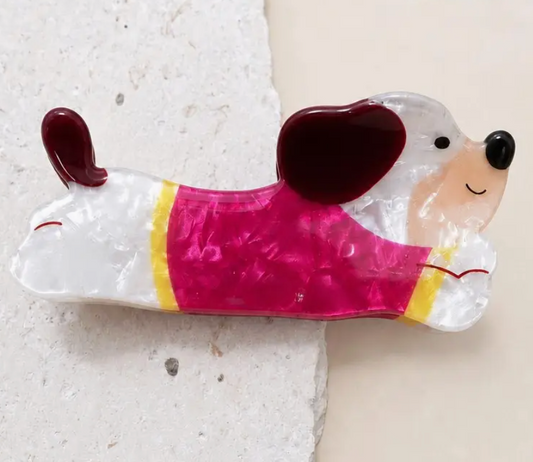 White Dog Hair Clip