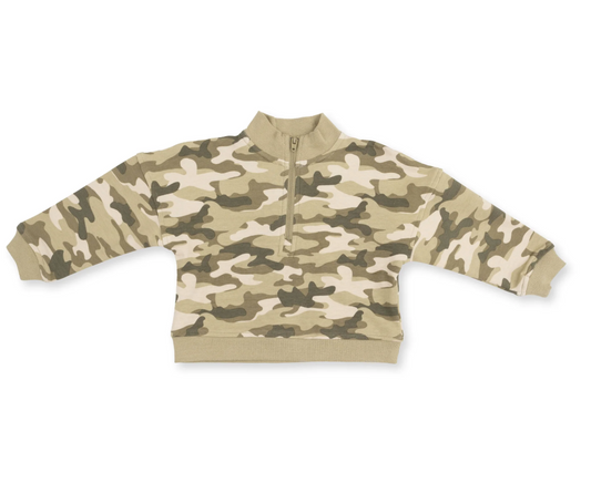 Camo French Terry - Half Zip Sweatshirt