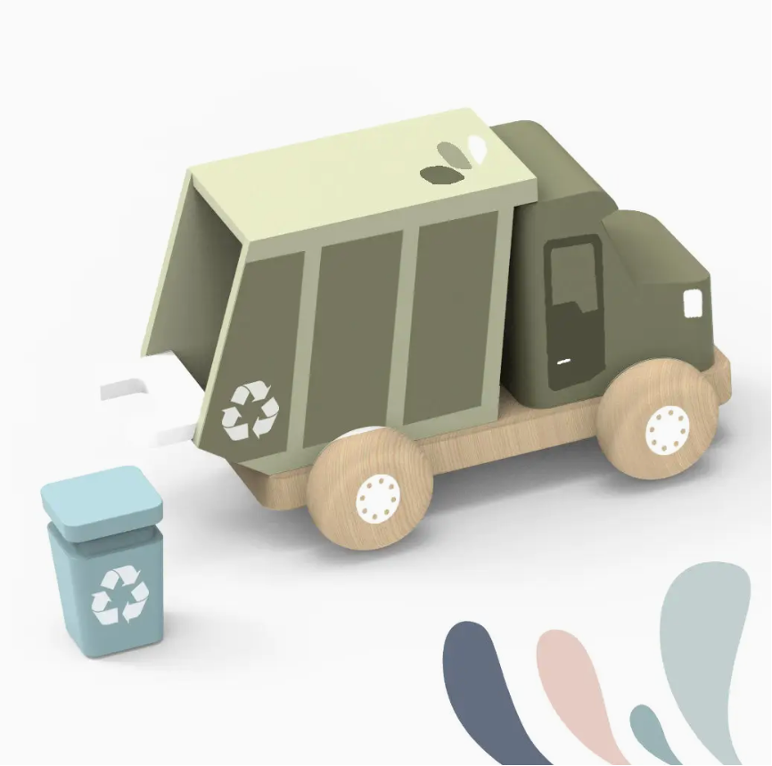 Wooden Garbage Truck