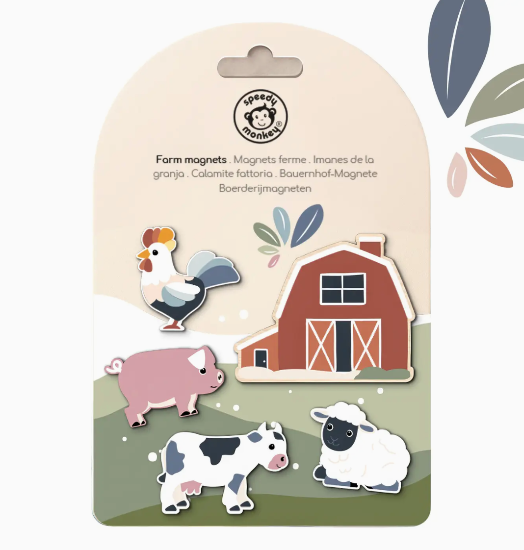 Wooden Farm Magnets