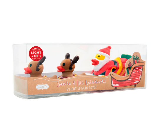 Santa & His Reinducks Bath Toy Set