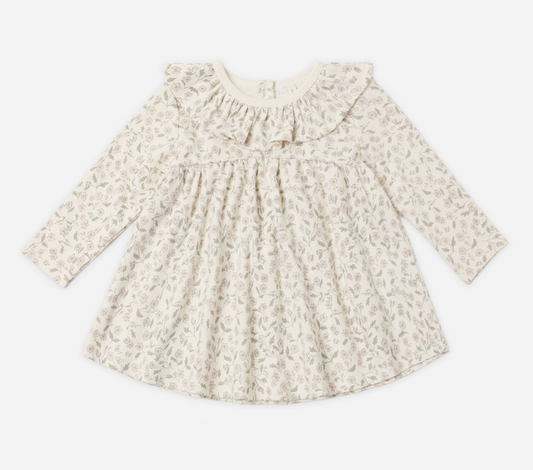 Ruffle Collar Jersey Dress || Floret