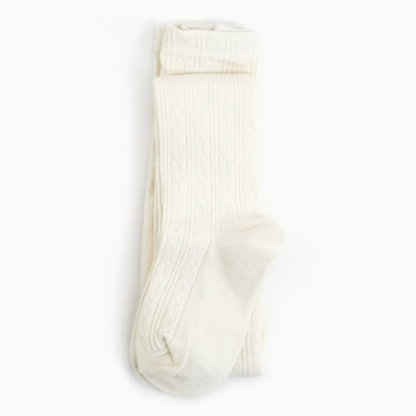 Ivory Cable Knit Tights