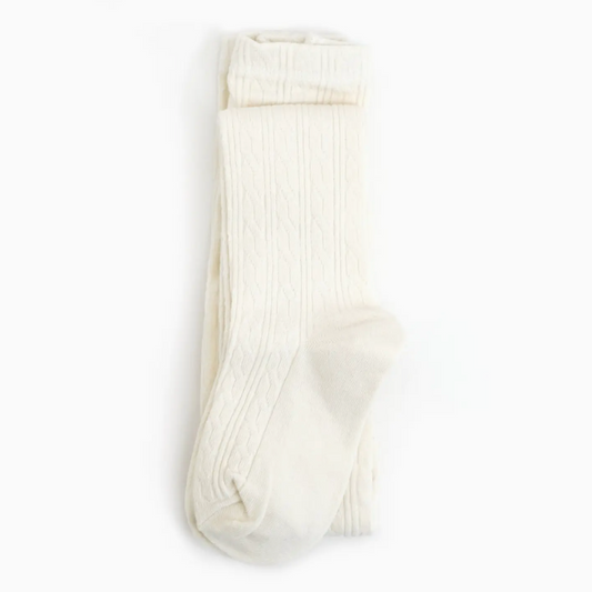 Ivory Cable Knit Tights