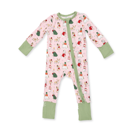 Christmas Dogs Pink - Convertible Romper