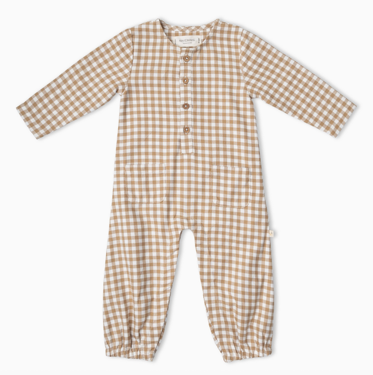 Oat Gingham Romper