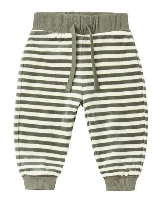 VELOUR RELAXED SWEATPANT SPRUCE STRIPE