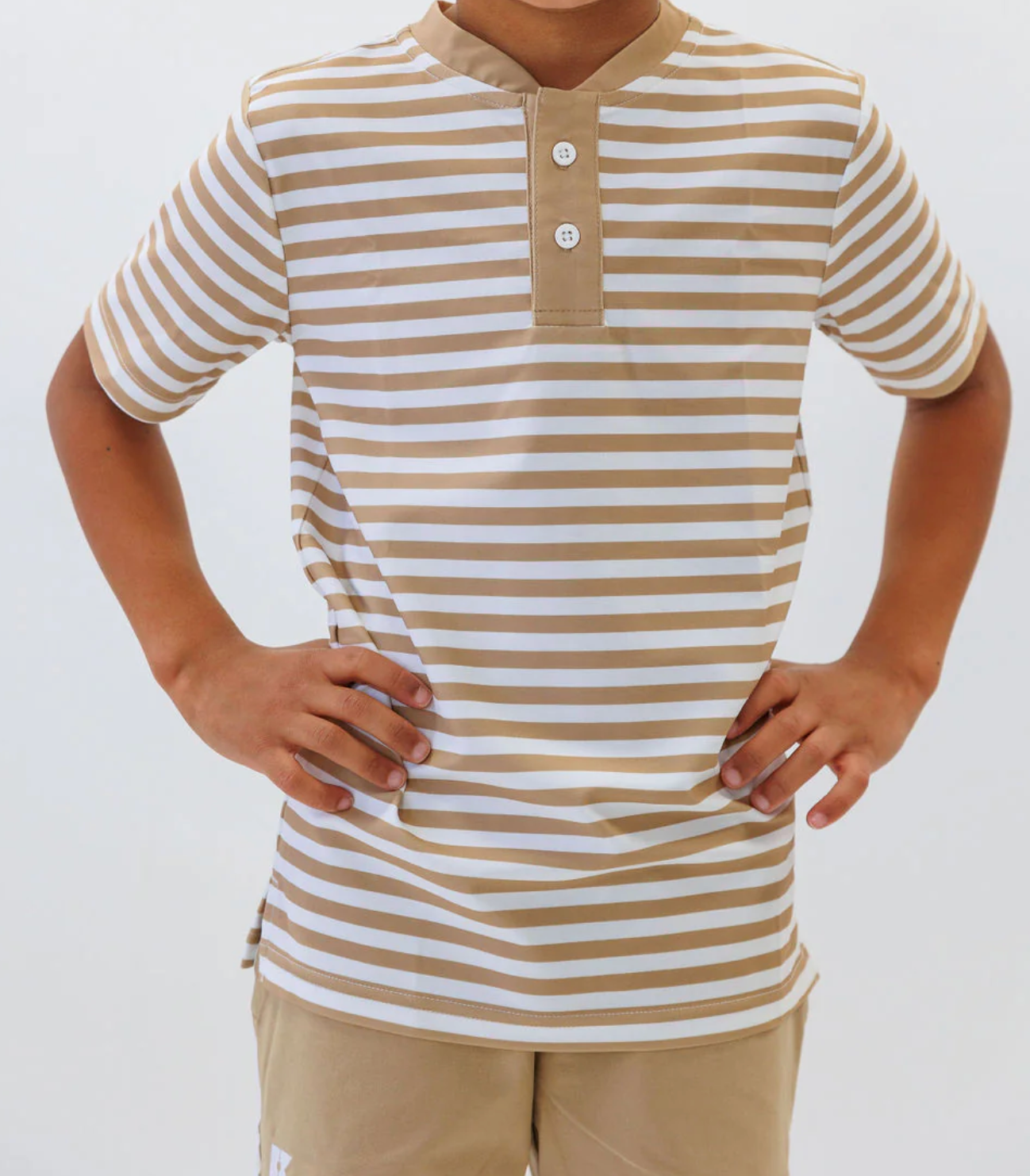 Khaki/White Stripe Blade Shirt