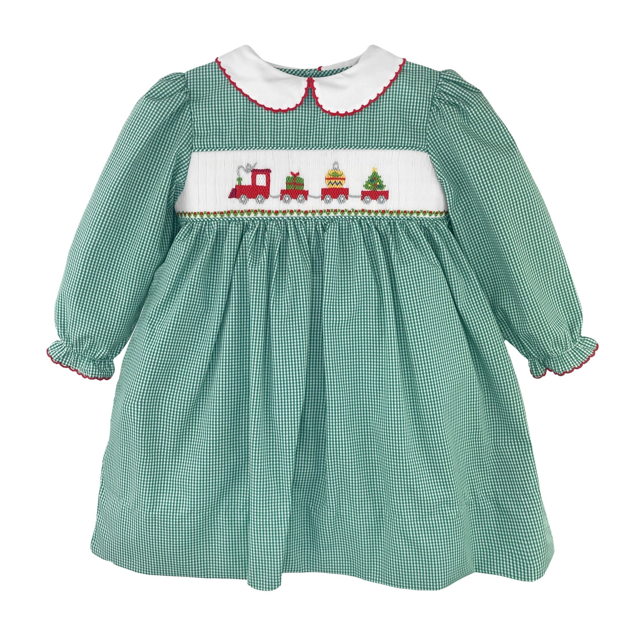 Smocked Christmas Train Dress
