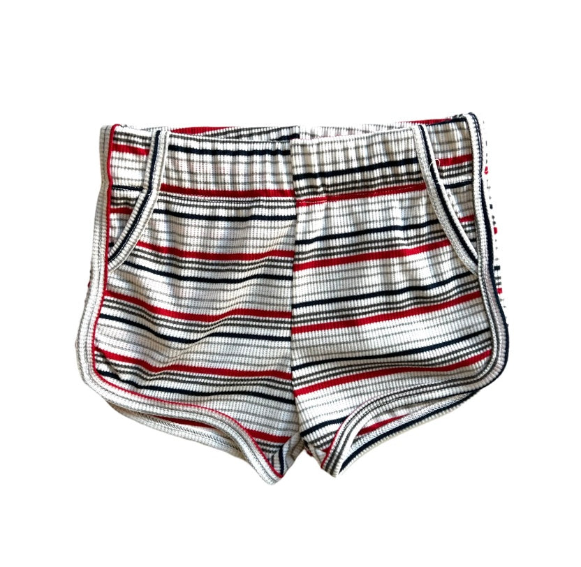 Americana Stripe Rib Shorts
