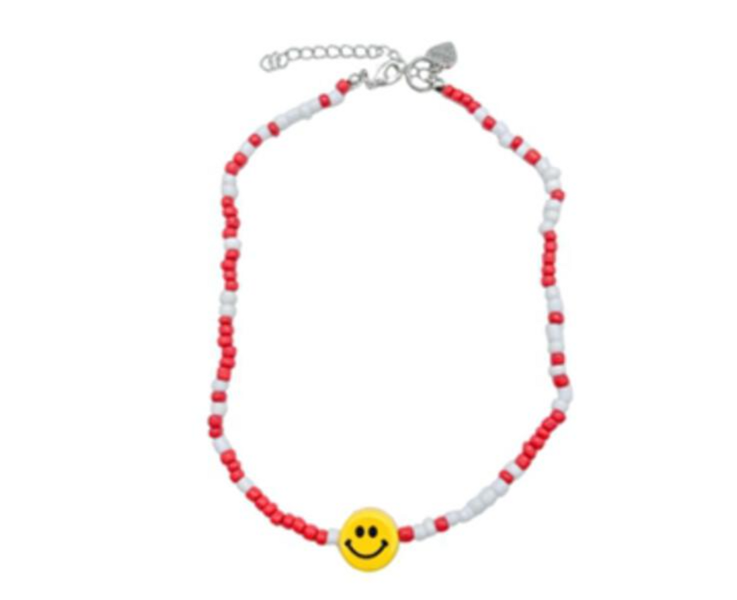 Smiley Face Beaded Necklace
