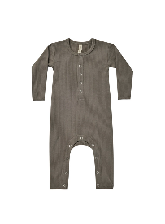 Ribbed Baby Jumpsuit - Charcoal