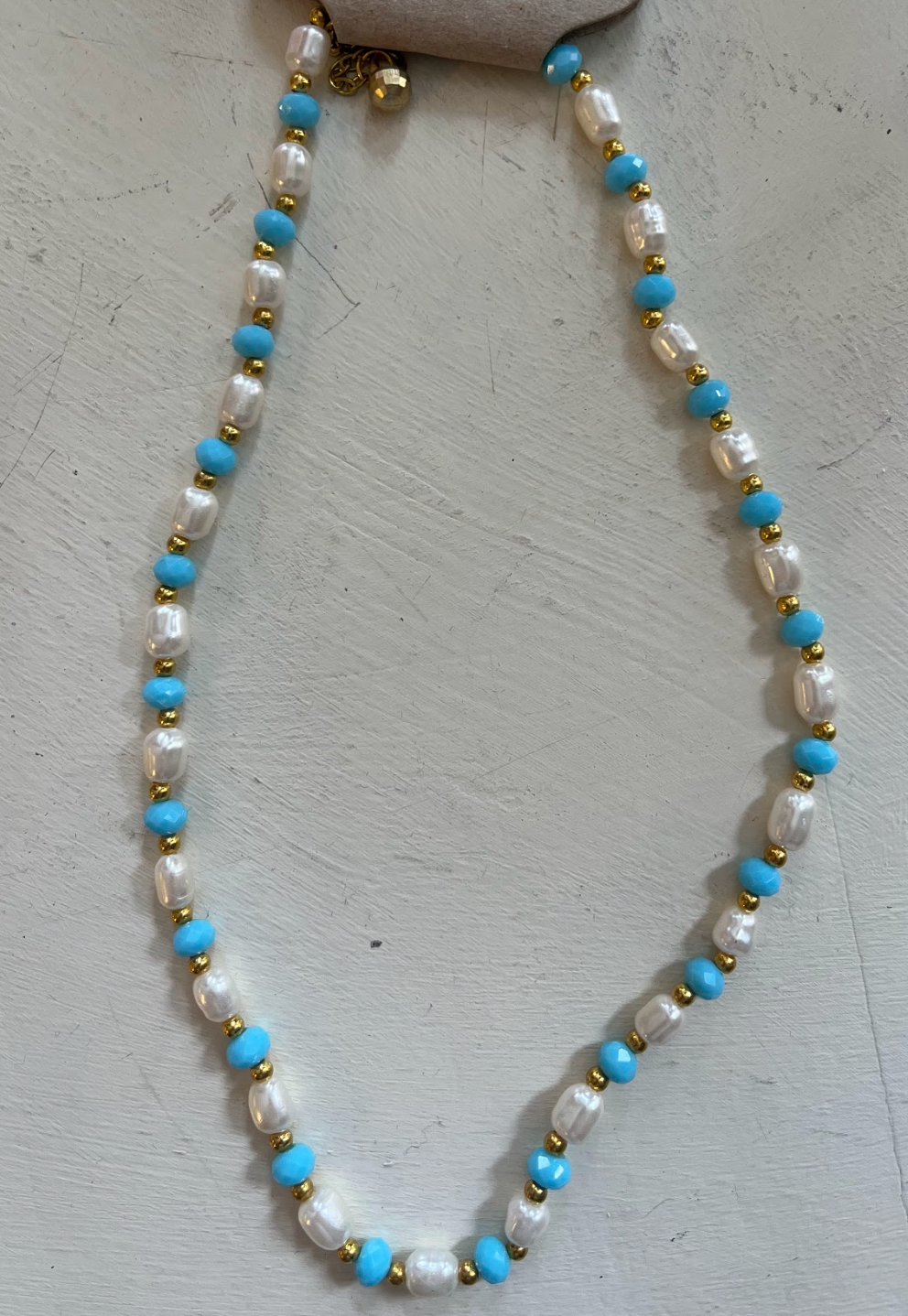 Beaded Necklace With Pearl