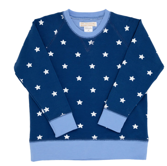 Cassidy Crewneck - Star - Barbados Blue