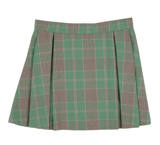 Parson Pleated Skirt- Flannel