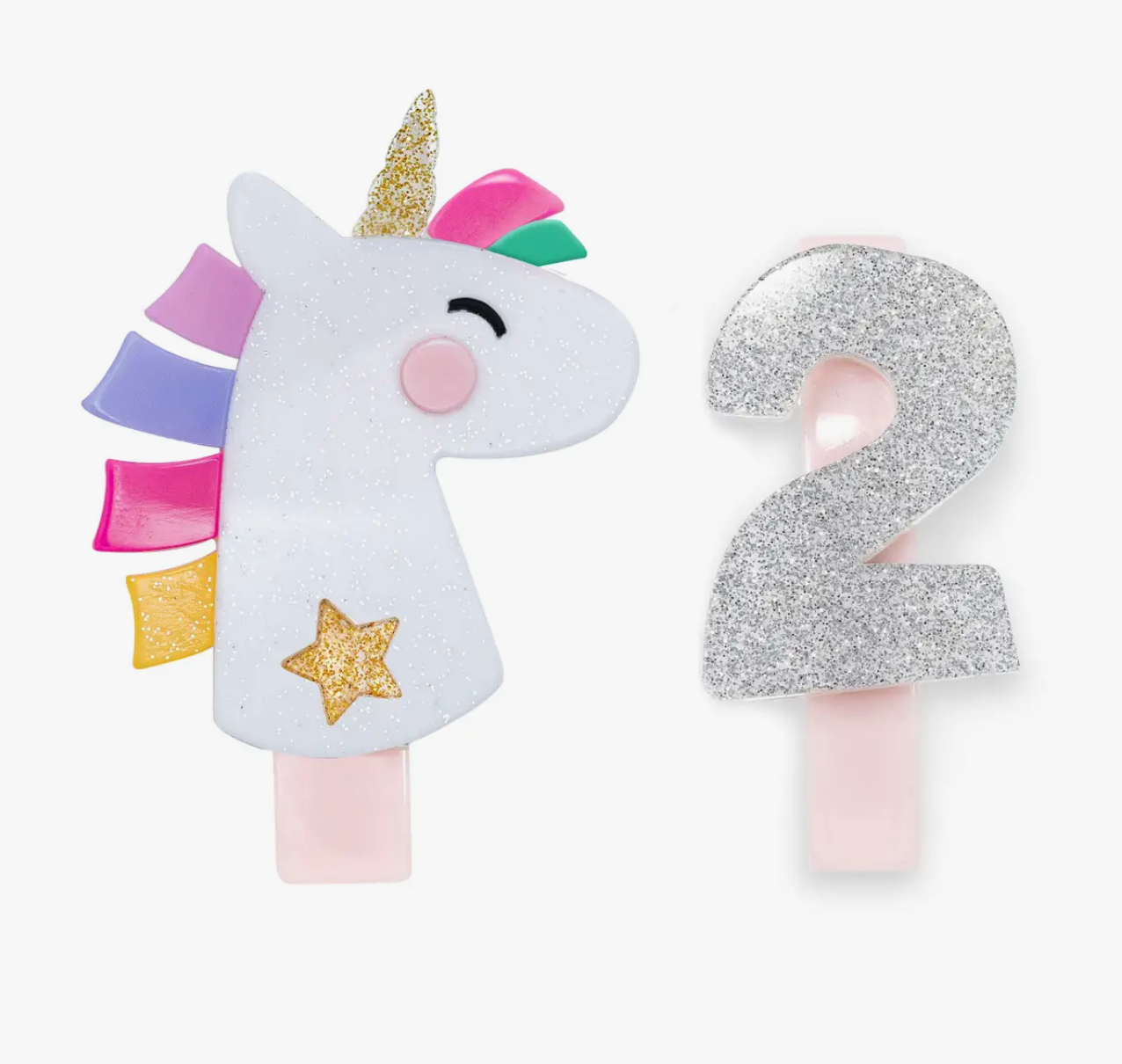 Unicorn Party Number Alligator Clips